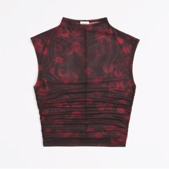 Abercrombie & Fitch Tops - Paloma Mesh Top in Rose Floral